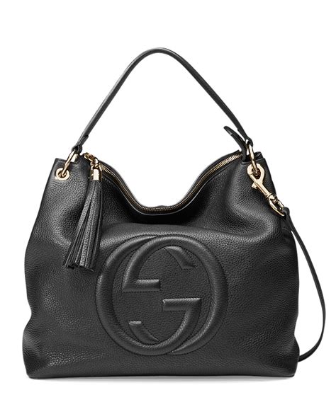 gucci 4hunnid|Gucci black leather handbags.